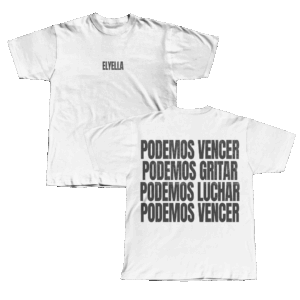 Camiseta "Podemos vencer" blanca ELYELLA (Ed. limitada)