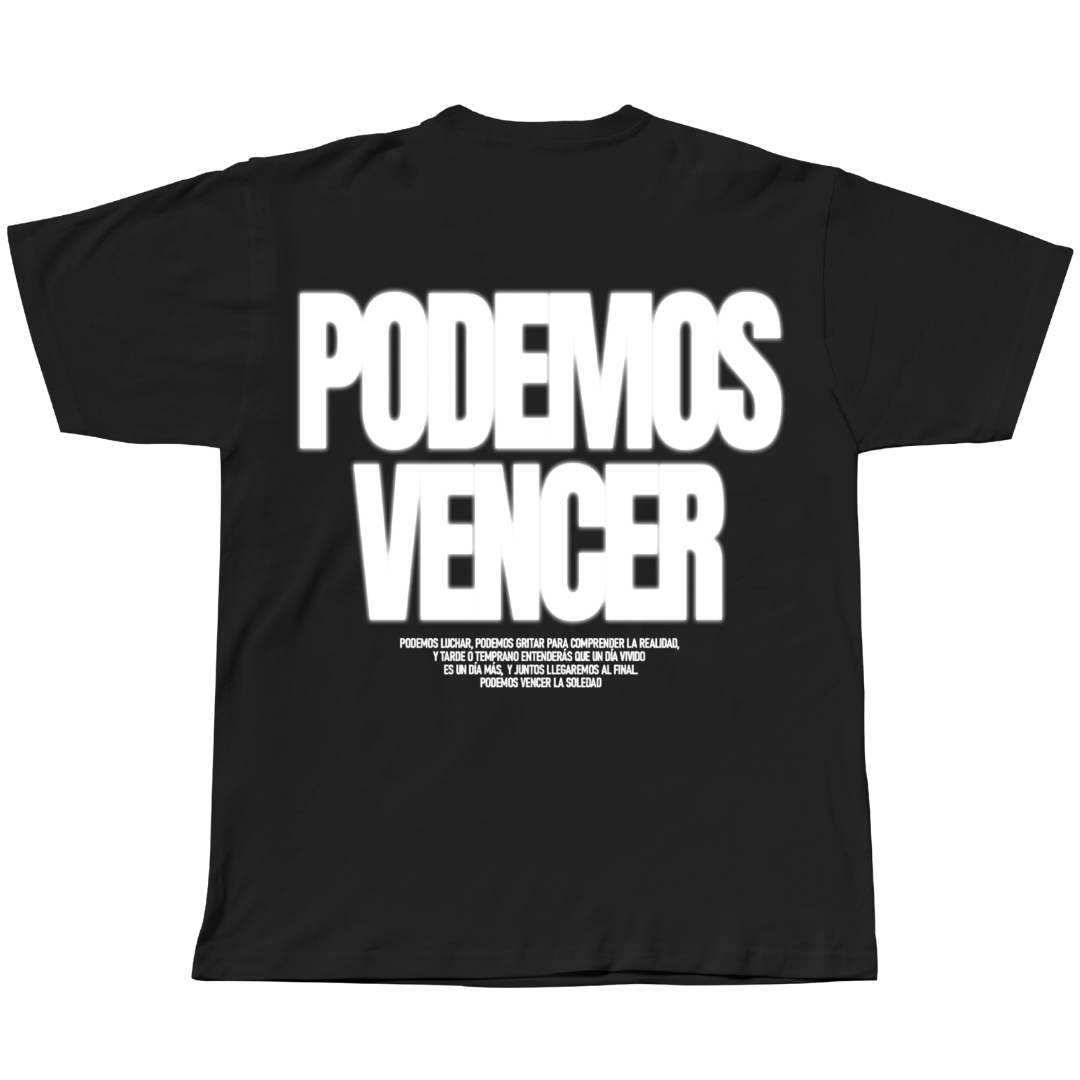 Camiseta "Podemos vencer" negra ELYELLA (Ed. limitada) - Imagen 3